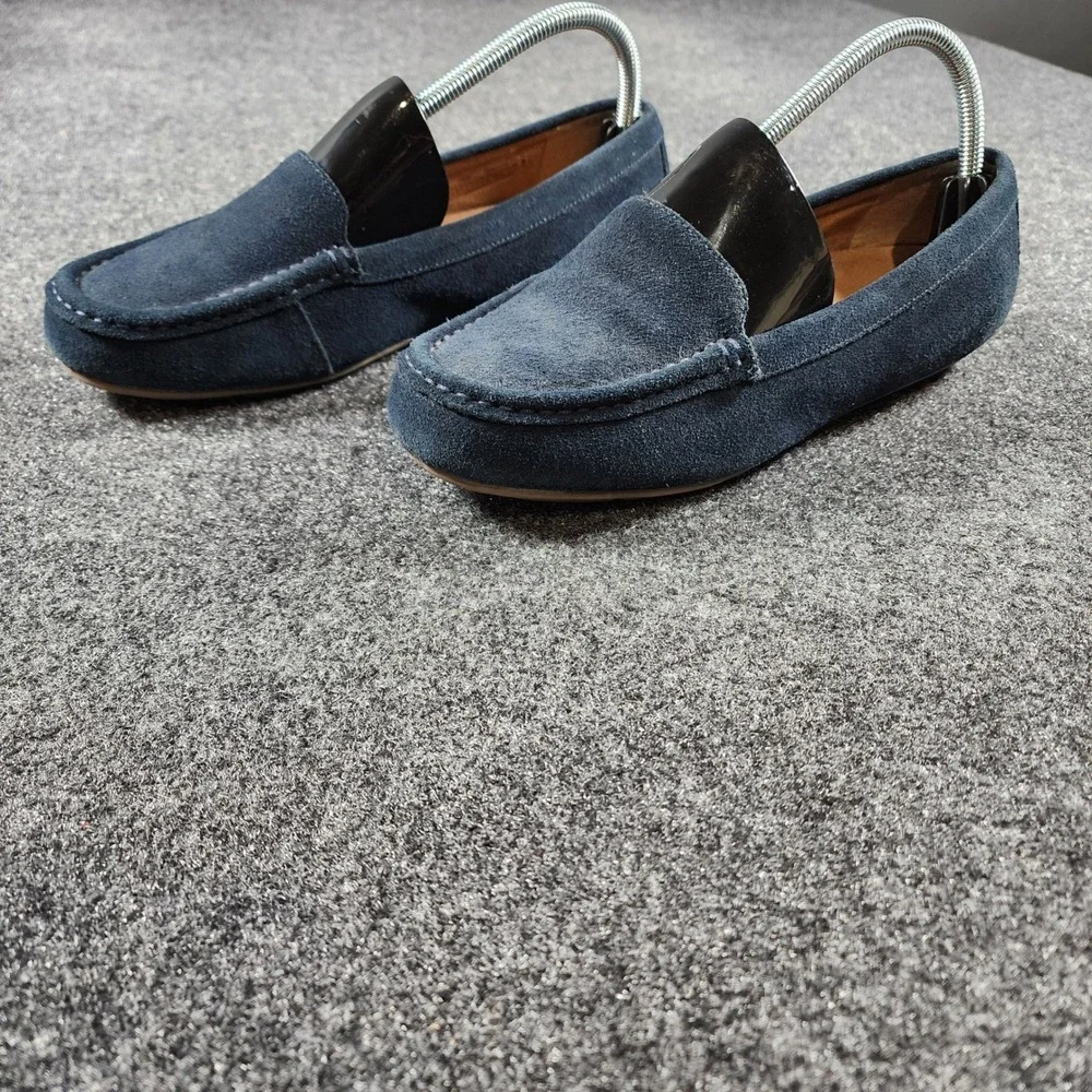 Vionic Debbie Loafers Womens 9 Wide Navy Blue Suede Driving Mocs Orthaheel‎